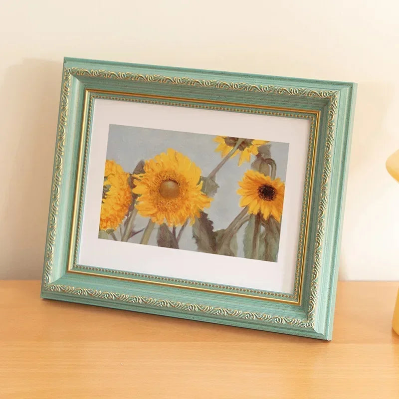 Wooden photo frame stand for kids picture wall hanging living room decor a4 art elegant wood home 6 inch