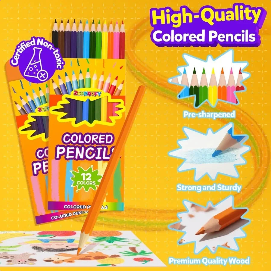 504 count colored pencils for 42 packs presharpened color bulk 12 colors elementary preschool kindergarten back to scho