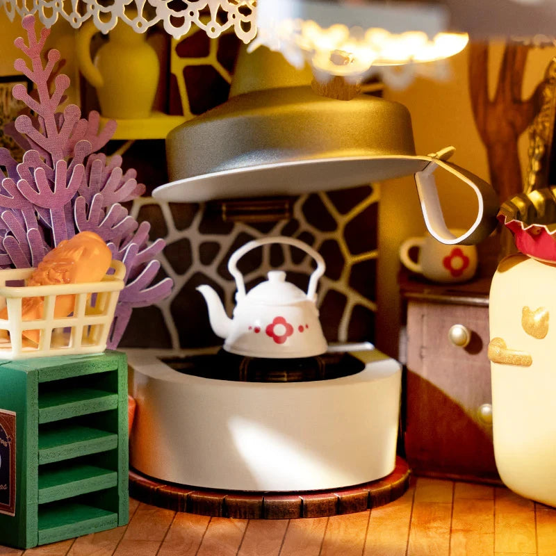 Robotime fairytale tree house diy miniature with led lights unique home decor christmas birthday gift for adults teens