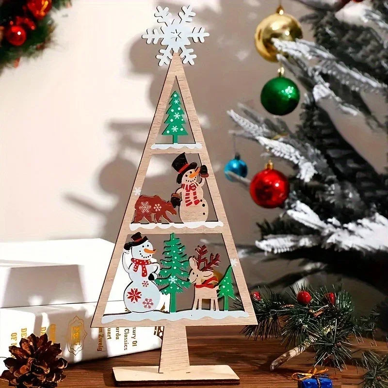 Holiday wooden decoration charming christmas party ornament tree compact tabletop - 0.6m / germany / style 5