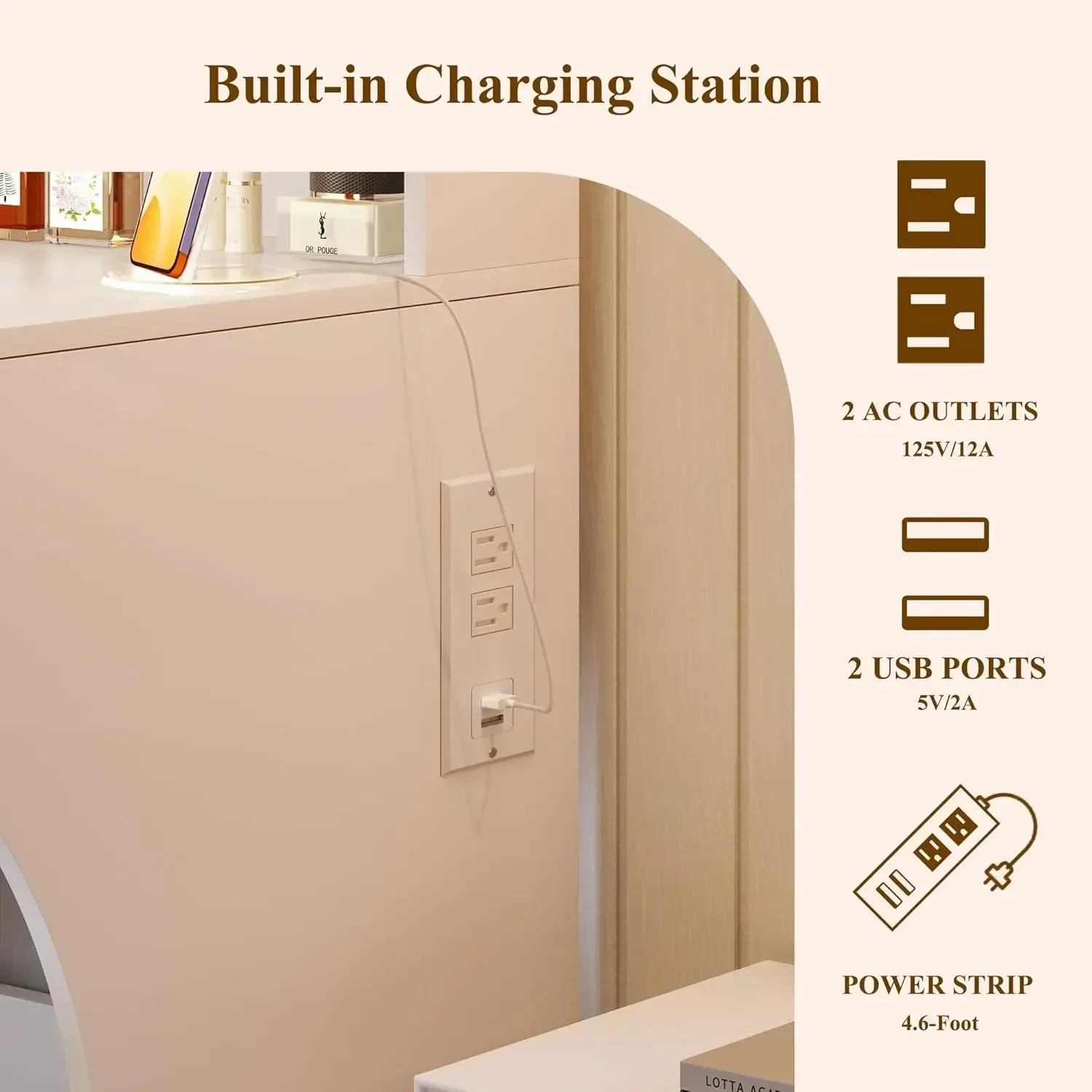 [limited time offer clearance! ]vanity desk with mirror and lights small makeup vanity chair rgb white - united states