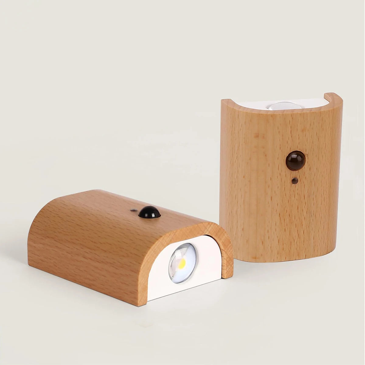 Intelligent induction wall lamp 0.4w infrared night light with wooden led 2700k-3000k sensor rechargeable magnetic bulb