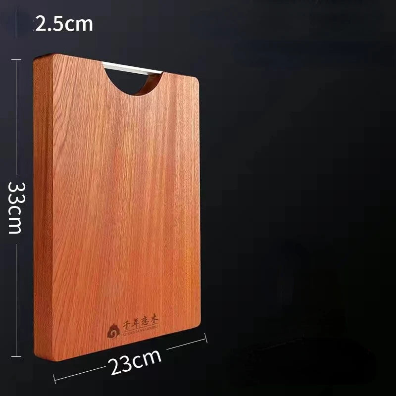 Solid wood chopping board whole cutting ebony antibacterial anti-mould household kitchen plate - 33x23x2.5cm
