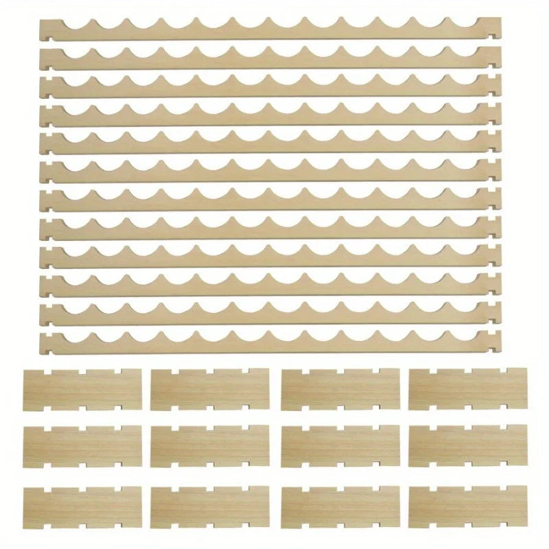 72 bottles wine rack holder stackable storage 6 tier solid wood display shelves - united states