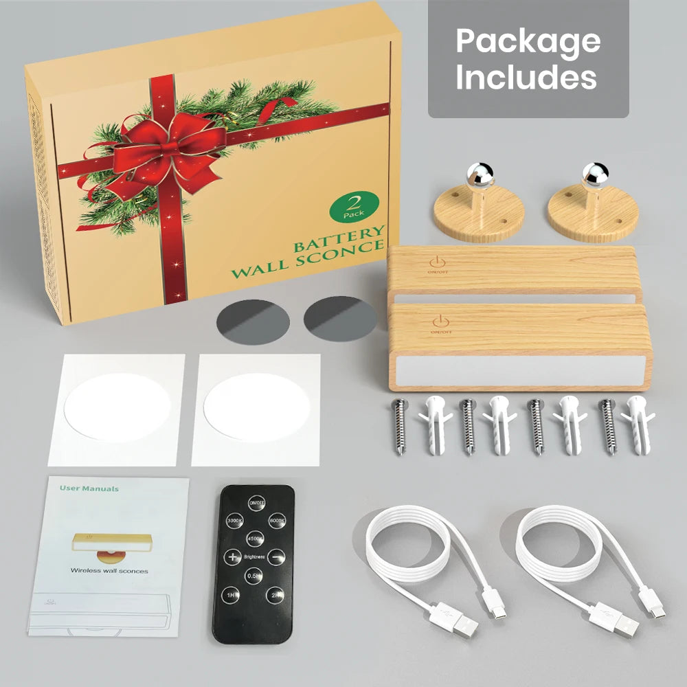 Nordic wood wall lamp with 360 rotation dimmable sconce magnetic for bedroom cordless mount light reading - tpye 4