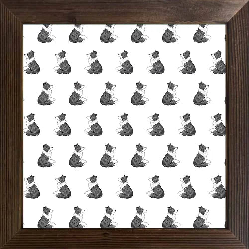 Available home classroom holiday decoration of cartoon animals cool picture case wooden frame oil painting - united