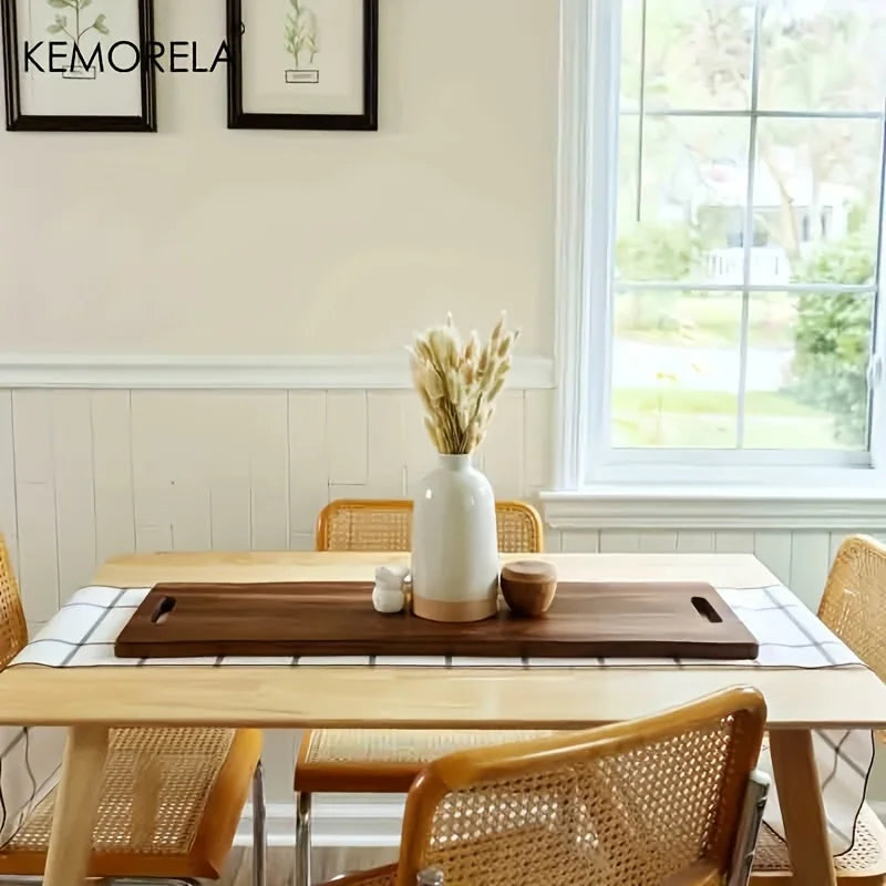 Extra long serving board wooden cutting with handle for cheese charcuterie appetizers,durable kitchen platter parties