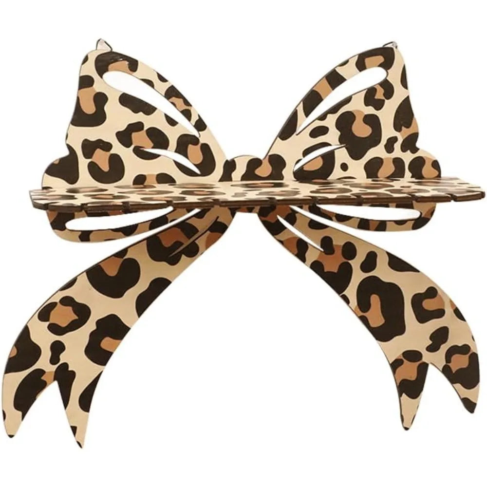 Butterfly heart crystal shelf decor bow display wooden wall floating shelves leopard 1pcs for stone essential - united