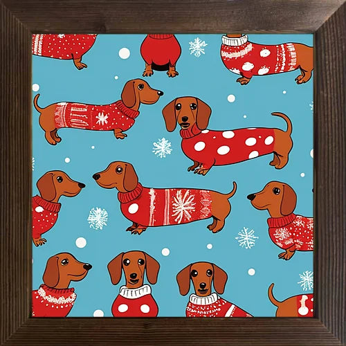 Available home classroom holiday decoration of cartoon animals cool picture case wooden frame oil painting - united