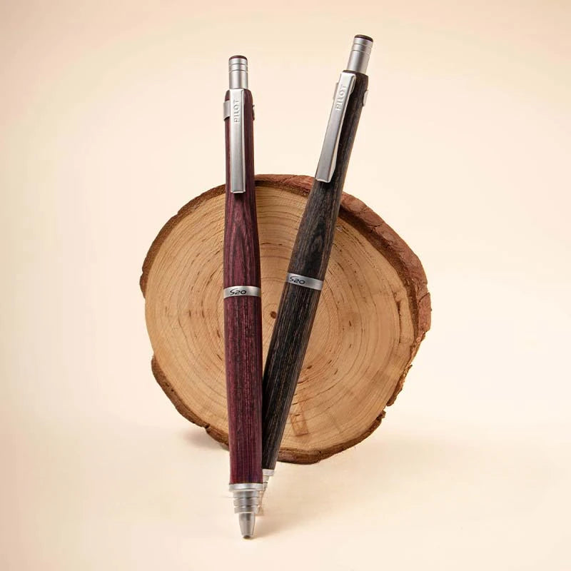 New pilot s20 hippo wooden barrel ballpoint pen high-end business use 0.7mm black medium oil refill japan stationery