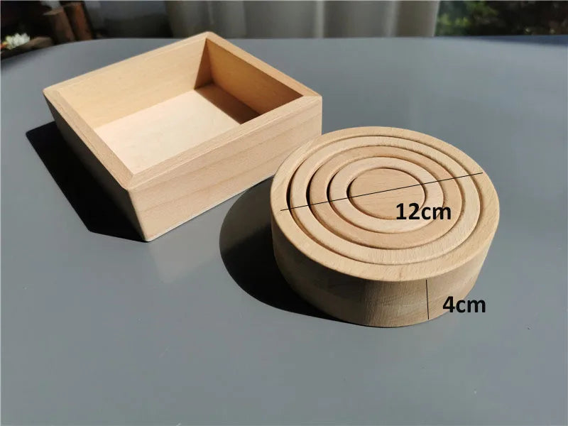 New beech wood arch stacking blocks rainbow bending wooden building timber toys set for kids creative play - big