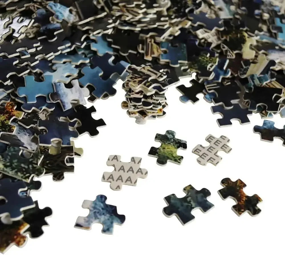 120/300/500/1000 pieces adult waterfall castle jigsaw puzzle stress relief entertainment toys landscape puzzles