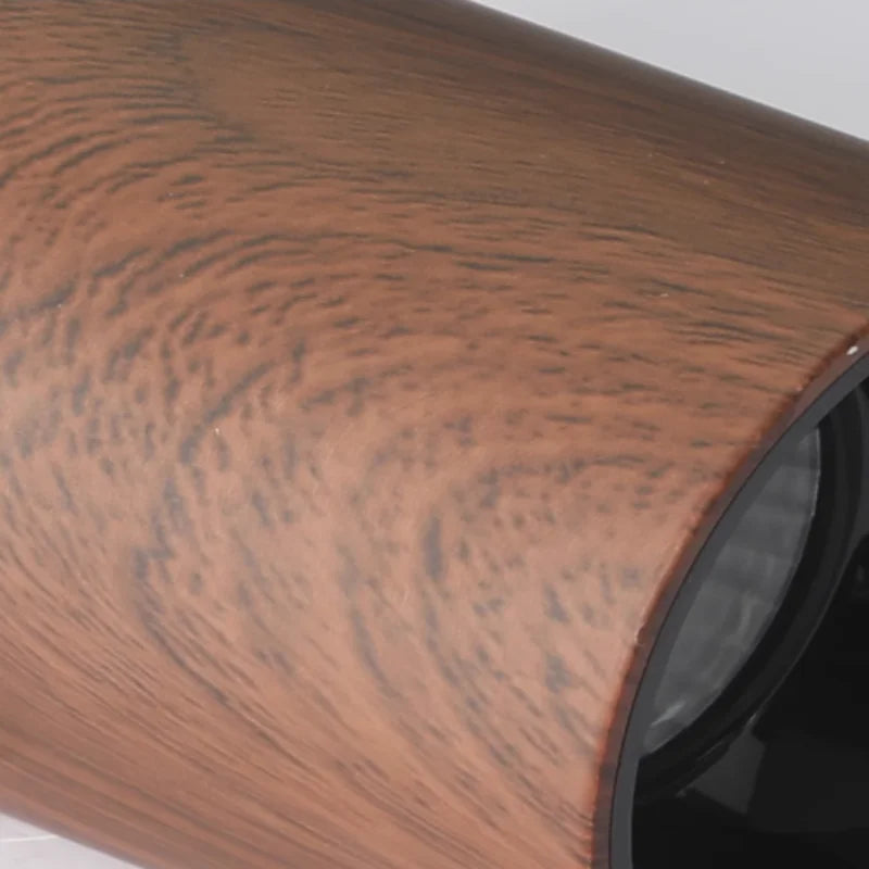 Mid-style exposed household anti-glare walnut wood grain ceiling light corridor and passageway no-hole living room