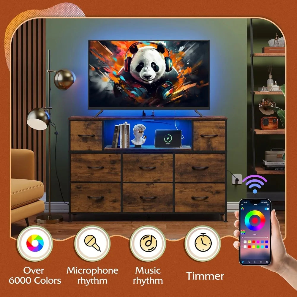 Dresser for bedroom,tv stand bedrooms 50,55 inch tvs,8 drawer dressers fores living room,led lightstvstand fors bedroom