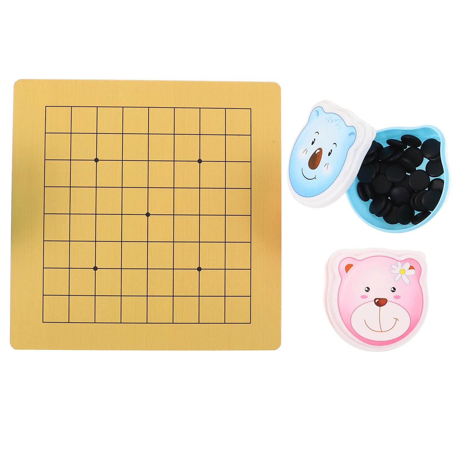 2 sets children’s go game set cartoon chessboard kids weiqi board lightweight portable learning toy unique chess