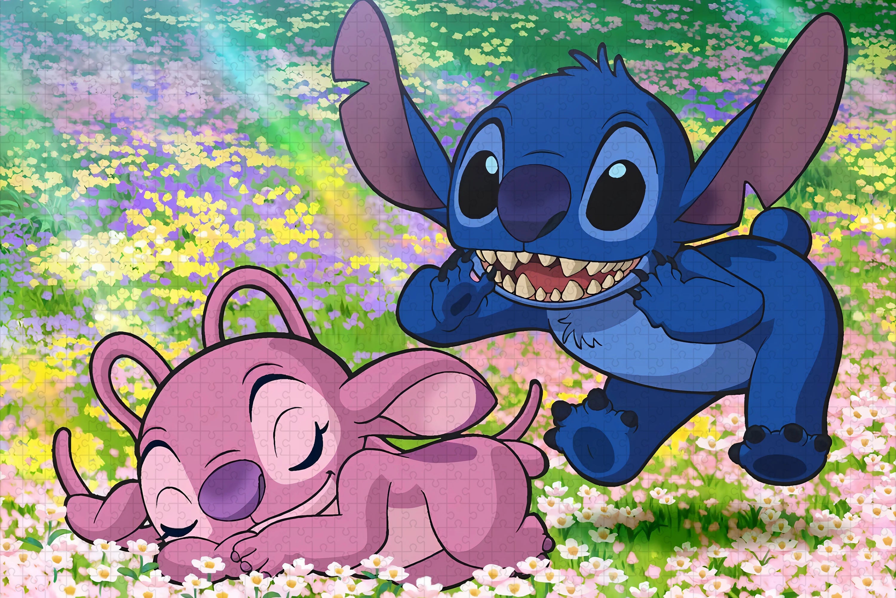 Disney stitch puzzle 108/200/300/500/1000 pieces game jigsaw toys gifts wooden high-quality floor puzzle