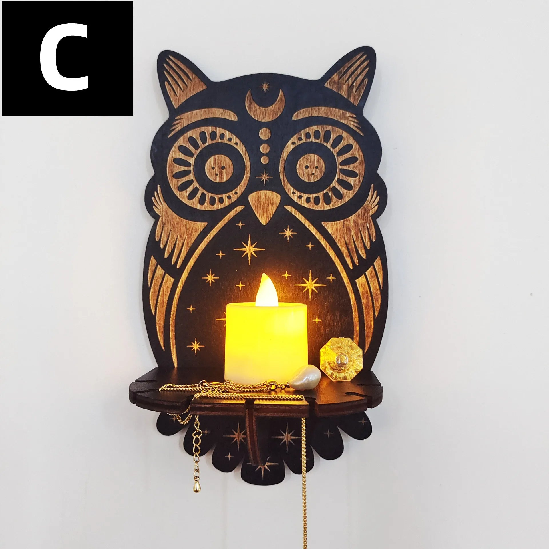 Newest creative display stand smooth wear-resistant crystal shelf exquisite wooden carving candle holder home