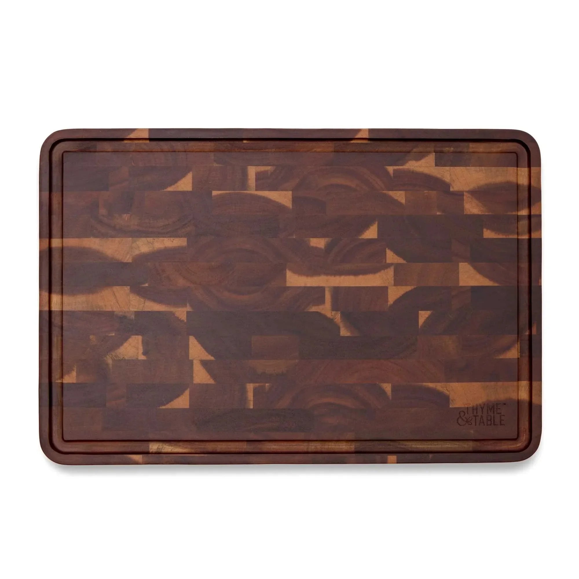 12’’x18’’ acacia end grain butcher block cutting board wood cheese charcuterie wooden - united states