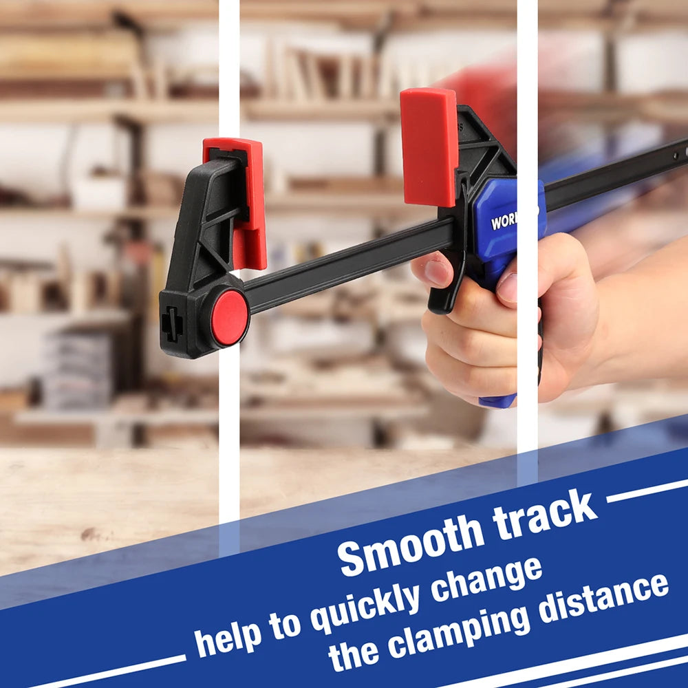 Workpro 4 piece bar clamp set woodworking work f clip 4.5-inch & 6-inch diy carpentry hand tool gadget - united states