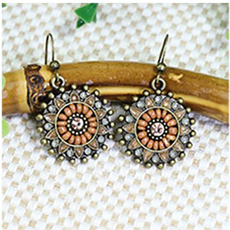 10pairs/lot earrings geometric vacation tan tassel wooden long personalized ear clip - multi - earring