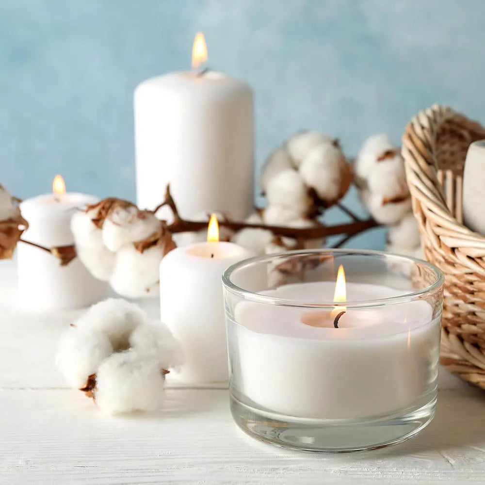 Clear thick candle jars for making candles,4oz empty with wood lids sample container-dishwasher safe