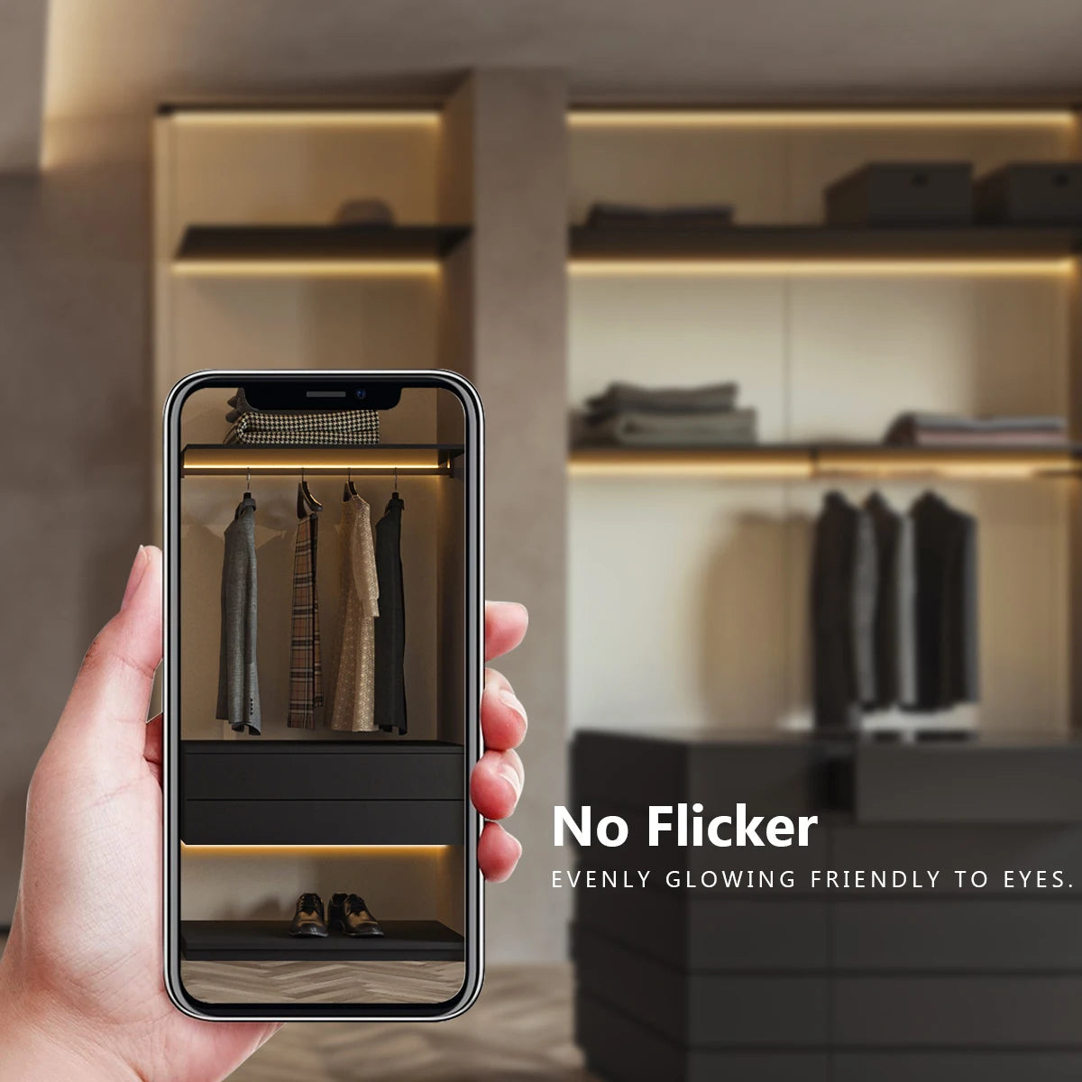 Led acoustic board decorative cob light strip touch dimmable wall background lamp show shelf under cabinet bedroom night