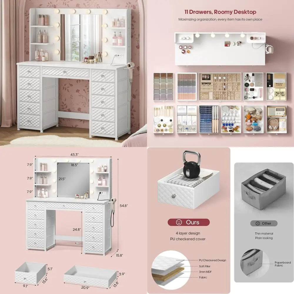 lighted-11-drawer-makeup-vanity-with-power-outlet-6-tier-storage-43-3-desk-with-mirror-for-dressing