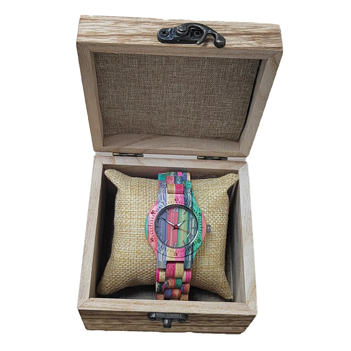 Women watch elegant colorful bamboo wooden watches fashionable color band clock quartz wood wristwatches woman gifts