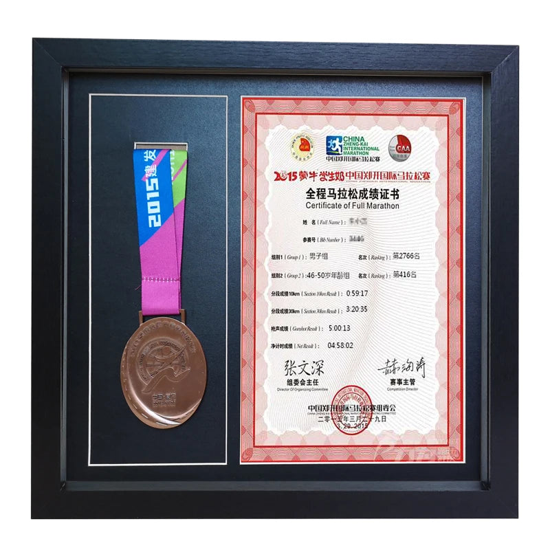 Wooden medal display frame marathon bae creative picture stand storage organizer modern simple sle rectangle