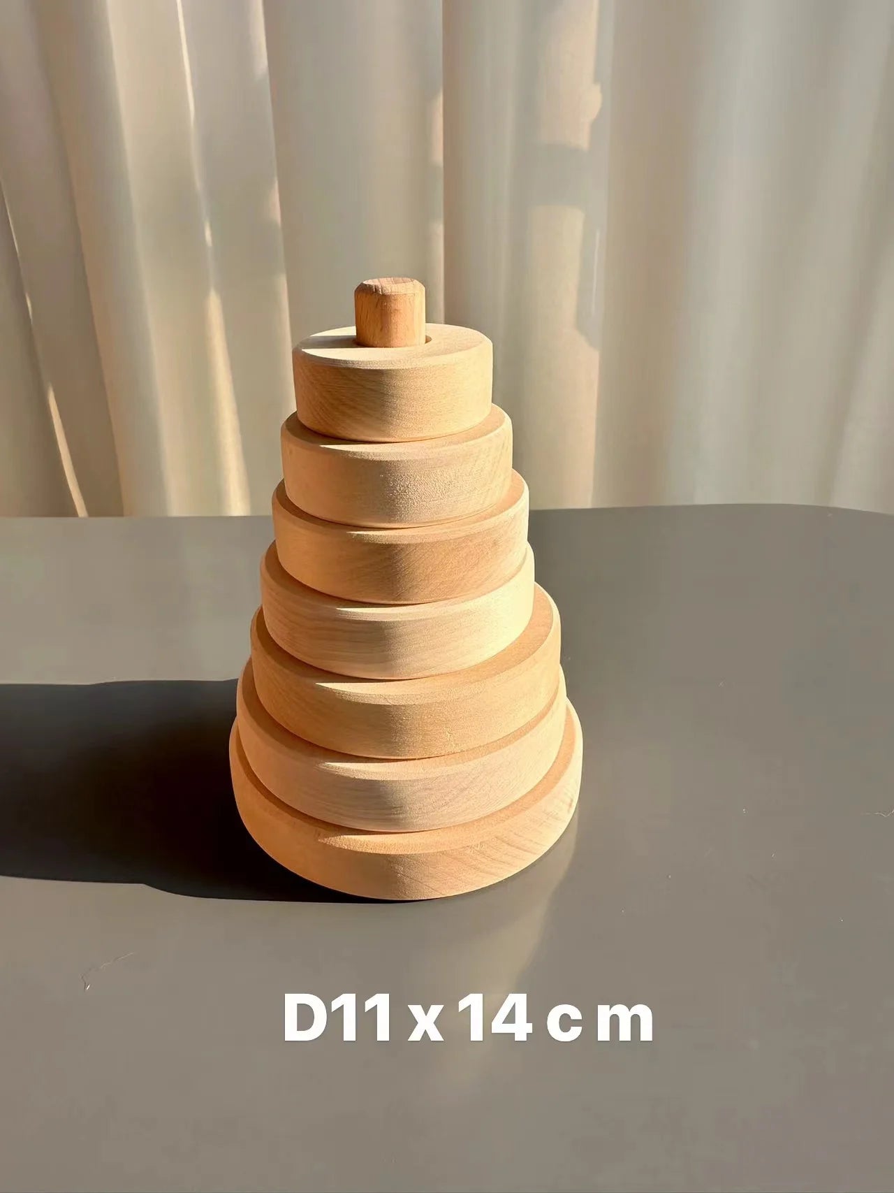 High quality wooden toys pastel basswood rainbow stacking blocks pine building semi sorting peg dolls balls for kids