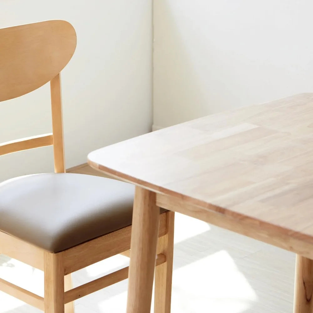 29.5’’ natural oak square wooden dining table malaysian suitable for kitchen desk - united states / natural oak