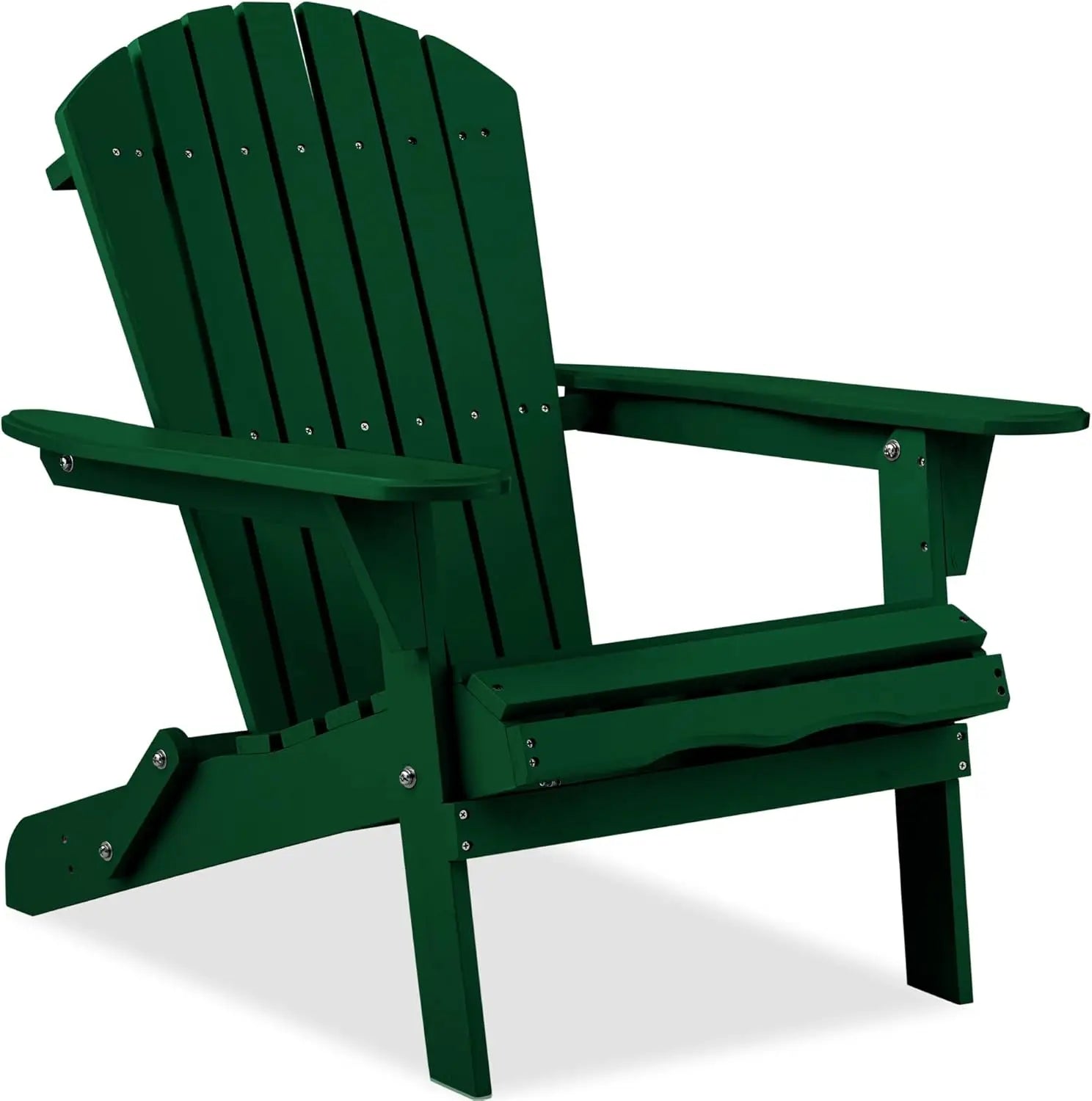 Folding adirondack chair outdoor wooden accent furniture fire pit lounge chairs for yard garden, - green / united states