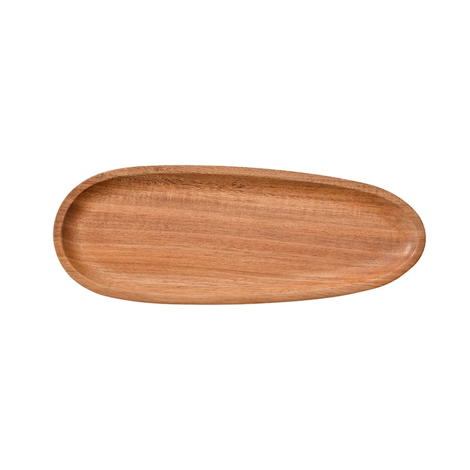 Solid wood dinner plates irregular oval serving tray fruit dishes dry sushi tea bread wooden plate home decoration