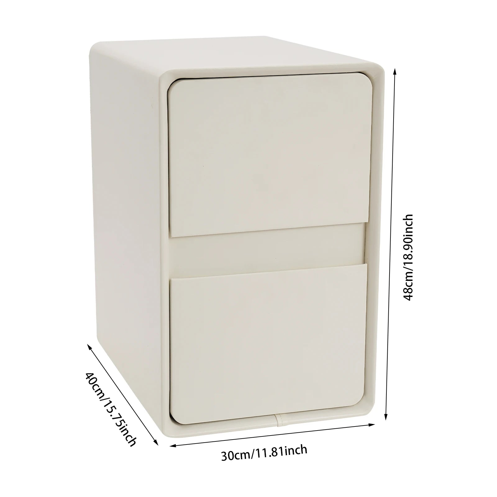 2 drawers narrow nightstand bedside table with modern couch sofa side storage cabinet for bedroom living room home