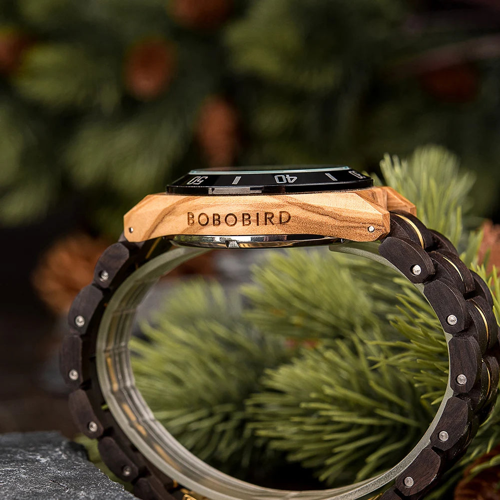 Mechanical watch men wooden watches bobo bird luxury fashion automatic wristwatch luminous timepiece clock custom gift