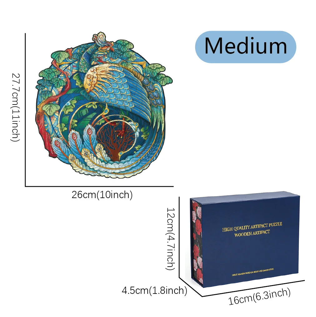 Wooden puzzles for adults 100/200/300 pieces uniquely irregular animal shaped high-difficulty puzzle - medium (200pcs)