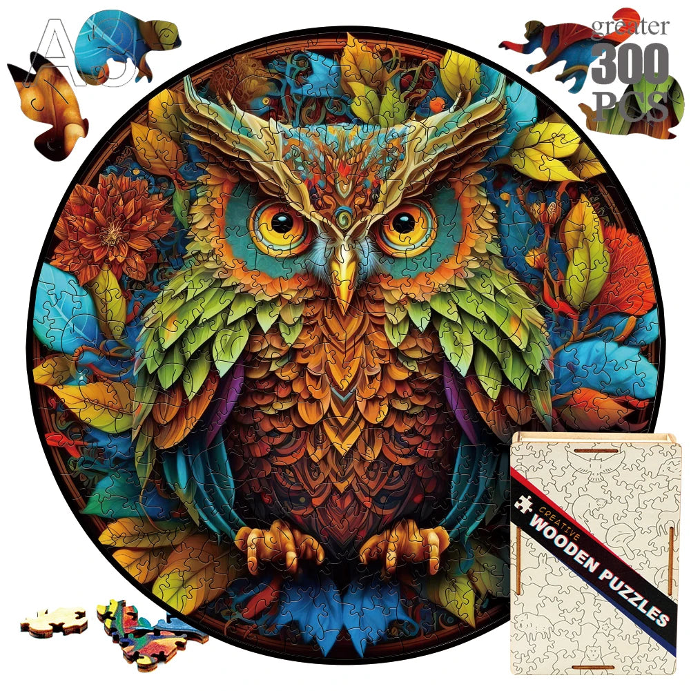 Animal wood puzzle cat fox peacock montessori toys for innovative jigsaw children diy crafts novel products