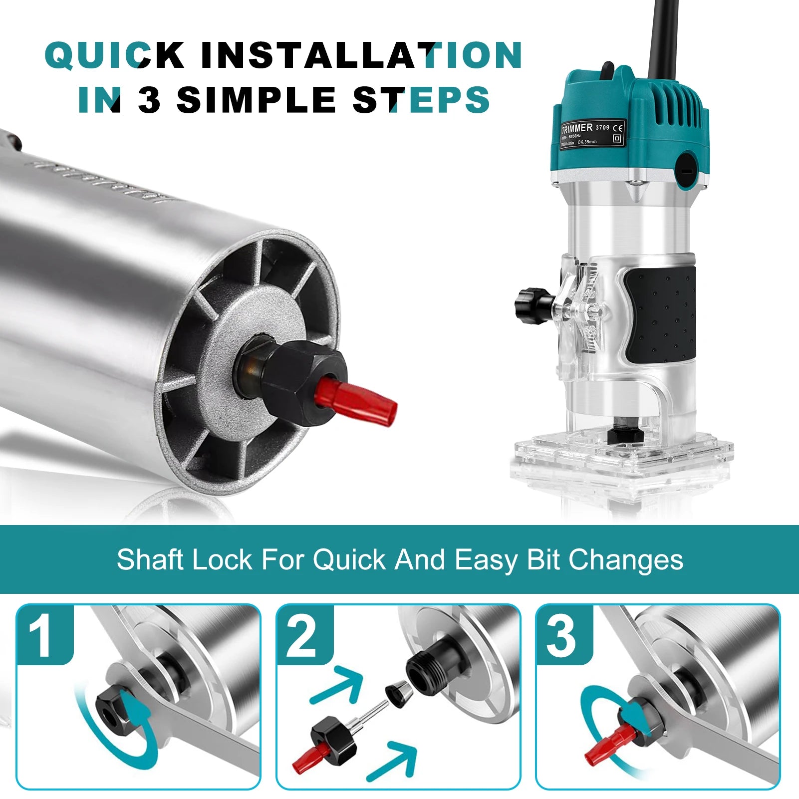 Electric trimmer wood router woodworking trimming milling engraving slotting machine us 110v linear guide rail - united