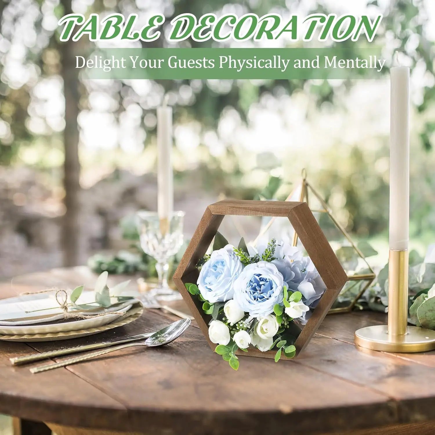 christmas-wooden-hexagon-frame-candle-holder-wedding-table-centerpieces-countryside-style-garland-candlestick-tung-wood