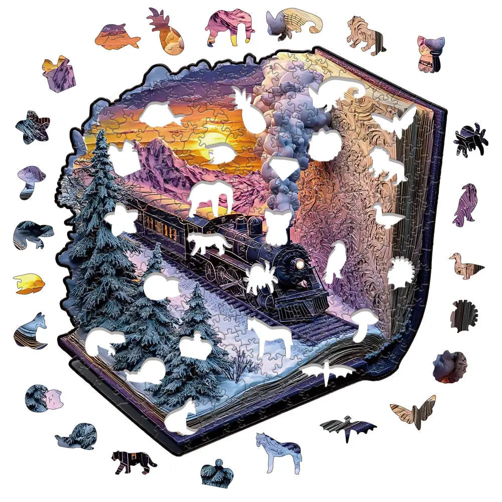 Wooden animal puzzle for kids adults exquisite educational decompression toys creative lovely dog wood jigsaws holiday