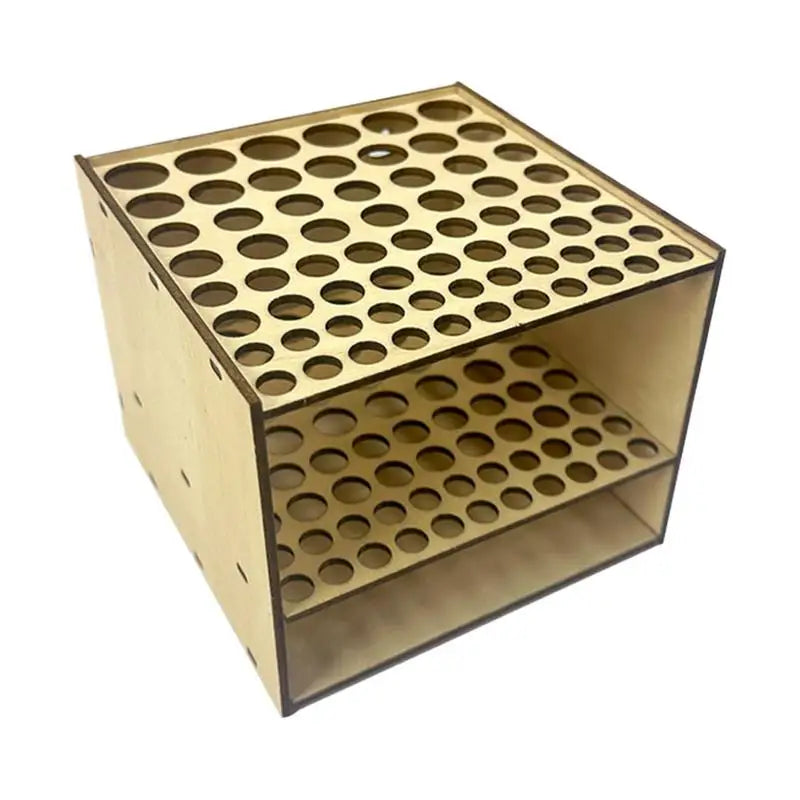 67 holes paintbrush holder stand wooden paint brush desk organizer wall mounted makeup shelf for painting supplies