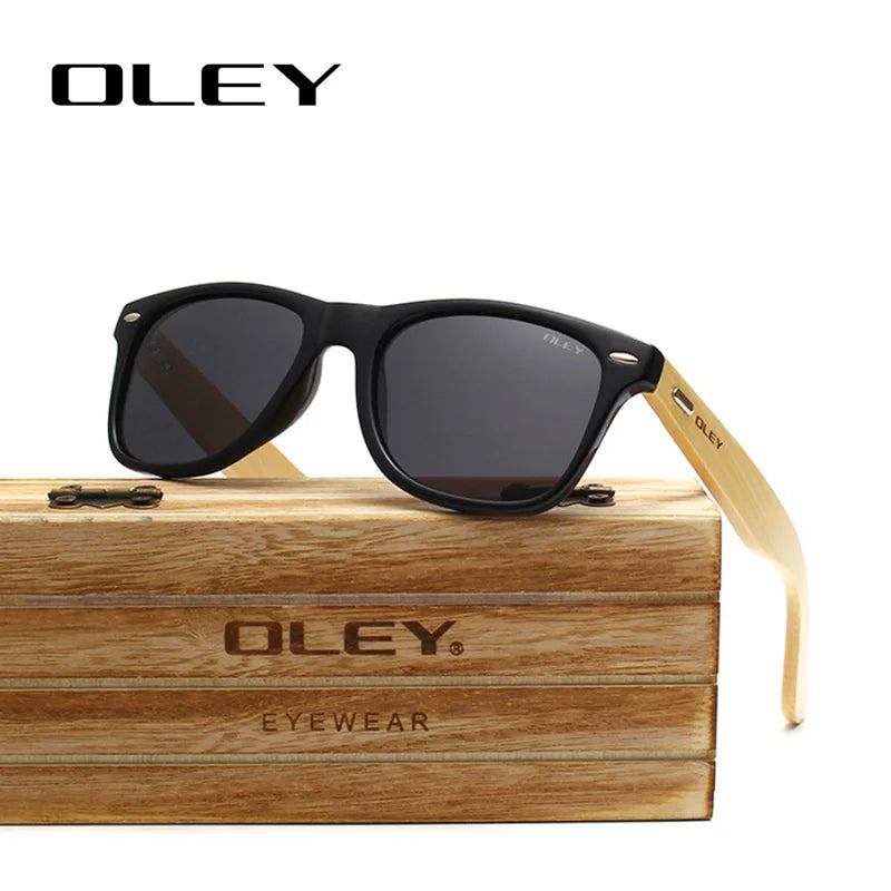 Oley original design bamboo natural wooden handmade sunglasses men polarized eyewear sun glasses for women customizable