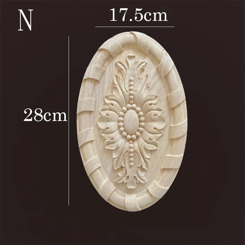 Vintage style rubber wood applique for living room cabinet easy-install onlays diy renovation upgrade furniture