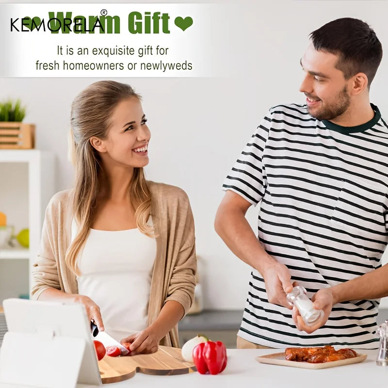 Kemorela heart-shaped acacia wood cutting board 1/2pcs food-safe bread cheese platter with heart cutouts multi-holiday