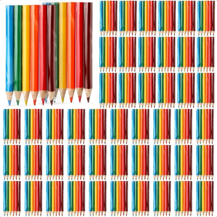 100 sets mini colored pencils 3.5 inch portable short color pencil bulk coloring pre sharpened drawing f - united states