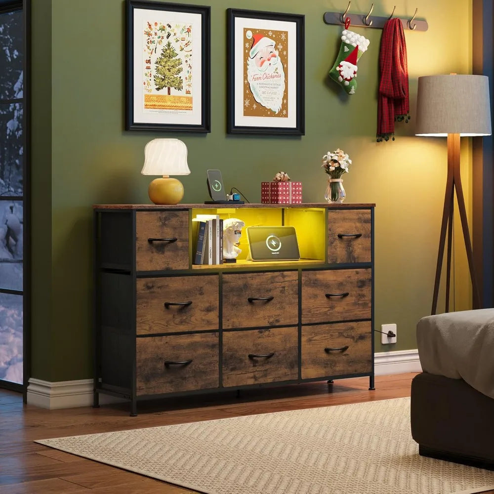 Dresser for bedroom,tv stand bedrooms 50,55 inch tvs,8 drawer dressers fores living room,led lightstvstand fors bedroom