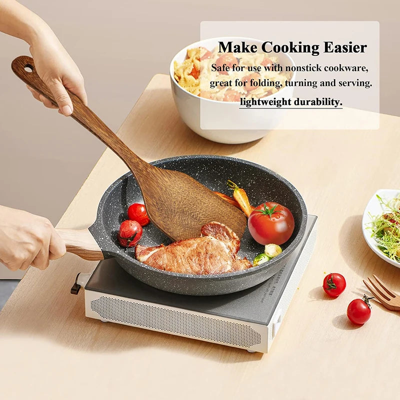 Wooden spatula wood shovel heat resistant slotted tableware nonstick cookware kitchen baking cooking tool - china