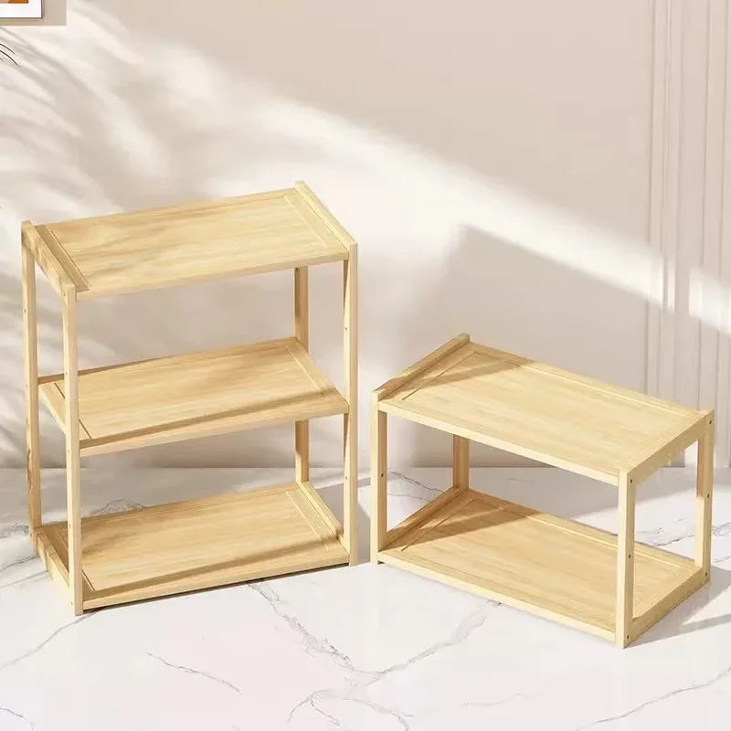 Wooden 3-layer desktop storage rack stationery organizer multifunctional office desk accessories school supplies