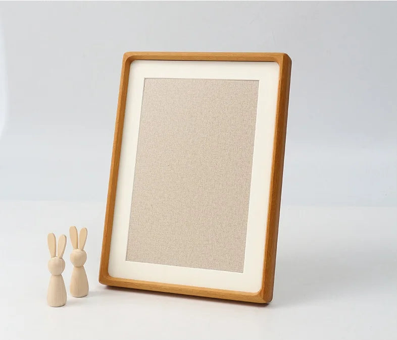 Solid wood mortise and tenon photo frame vertical horizontal decorative high-quality picture home decor - teak
