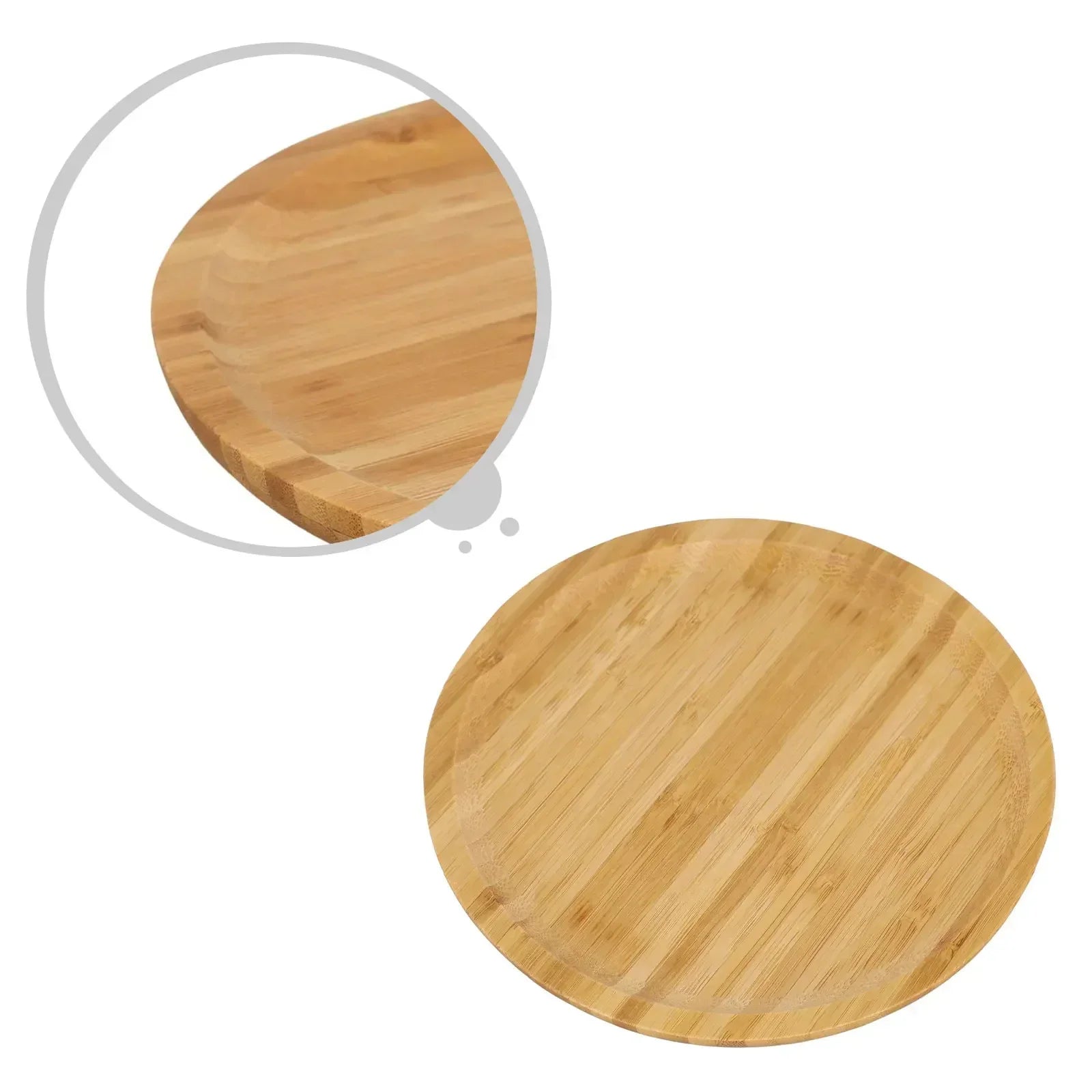 Trays serving tray 20*5*30cm easy to clean for fruit pizza multi-functional round wooden tableware stand food